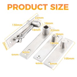 Pivot Hinge, Hidden Door Hinge for Wood Secret Door Stainless Steel Heavy Duty Invisible Door Pivot Hinges for Hidden Door Bookcase