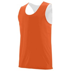 Augusta Sportswear Teen-Boys Reversible Wicking Tank, Orange/White, Large