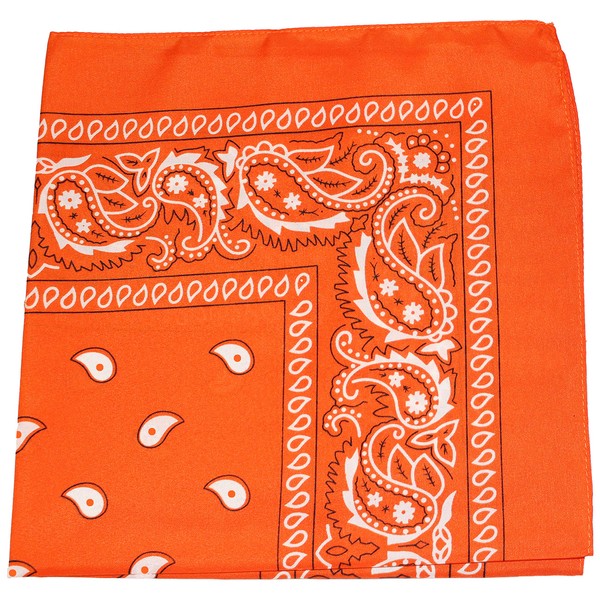 Mechaly Extra Large Unisex Paisley Cotton Bandanas - Pack of