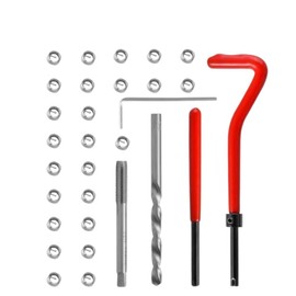 Screw Hole Repair Kit, M5, Screw Hole Recovery, Recoil Kit, Helisert Kit, Thread Repair Kit, Screw Thread Repair Kit, For Automotive Repair, Stainless Steel Screw Repair Kit