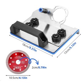 rflaueo 45 Degree Tile Chamfering Tool Cutting Stand with Stand for Tile 45° Chamfer Cutting 100-Type Universal 45 Degree Cutting Bracket Chamfering Stand Type Angle Grinder Attachments(U308-1)
