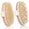 Janety Cepillo Exfoliante Corporal de Cerdas Naturales Firmes con Base