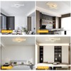 GEADI Modern Dimmable Ceiling Light,35.4" White Led Ceiling Light Fixtures