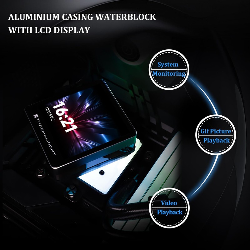 Thermalright Grand Vision 360 ARGB Black CPU AIO Cooler,PC 360