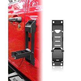 ROADER Wrangler Door Hinge Step Folding Foot Pedal for Jeep Wrangler 2007-2024 JK JKU JL JLU & Gladiator JT 2018-2024，Folding Foot Pedal Rooftop Access No Drilling-1 piece (Not fit 2021 Gladiator)