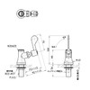 SANEI A5310F-13 Kitchen Faucet Body Lever Handle, 90° Opening/Closing, For