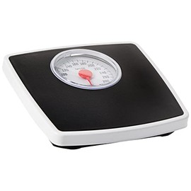 Taylor Battery Free Analog Scales for Body Weight, 330LB Capacity, Easy to Read Large 4.25-inch Dial, 10.3 x 10.6-inch Vinyl Mat Platform, Black