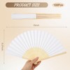 WAYASDCU 100pcs Paper Fans Handheld Folding Fans Bulk Fans for