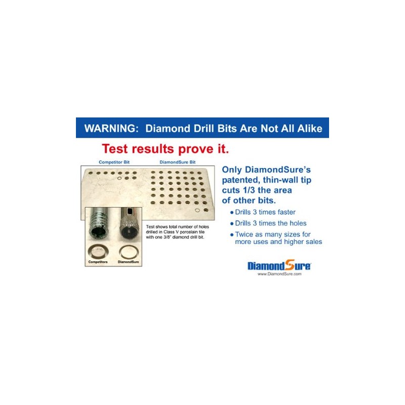 2-1/4" 57.5 mm DiamondSure Diamond Hole Saw Drill Bit for