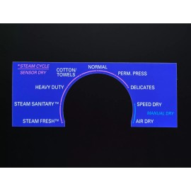 LG Model DLEX2801L Dryer Sticker Label / Decal for Control Panel - Waterproof