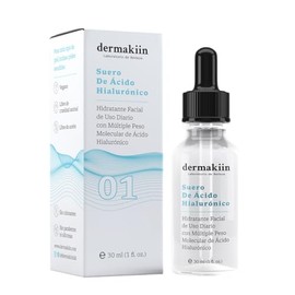 Dermakiin - Suero Antiedad de Ácido Hialurónico - Suero Fortificante Vegano con Ácido Hialurónico Multimolecular e Ingredientes Naturales, Vegano - Para todo tipo de piel - 30 ml