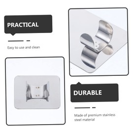 Angoily 4pcs Stainless Steel Makeup Mixing Palette with Ring Handle Durable Nail Art Tray for Easy Mixing and Application Comfortable Touch for Professional Cosmetic Use