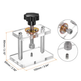 HARFINGTON Watch Press Set, Watch Back Case Screw Type Closer with 12 Dies Watch Repair kit Acrylic Watch Press Tool Set for Watch Repairing Watch Back Cover