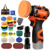 Brushless Cordless Polisher, 2 Variable Speed Mini Buffer Polisher (0-500/0-3000