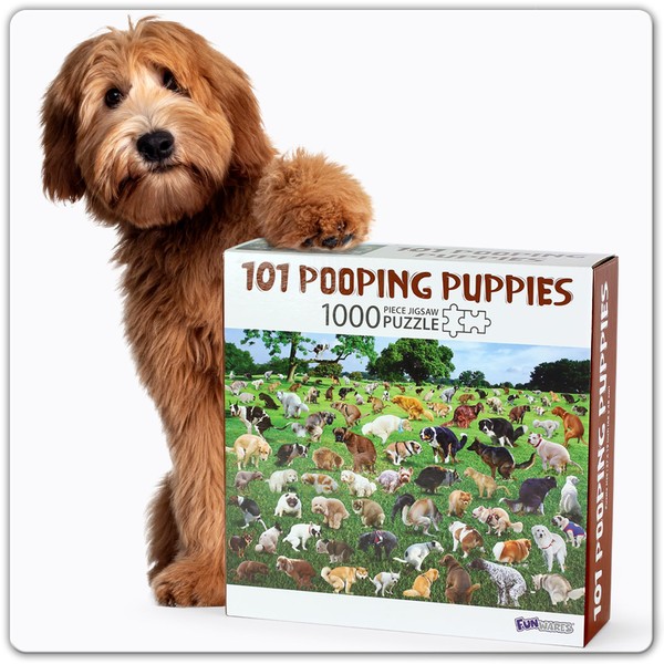 Funwares Funwares Original 101 Pooping Puppies - Hilarious 1000 Piece