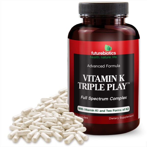 Futurebiotics Vitamin K Triple Play, 60 Vegetarian Capsules
