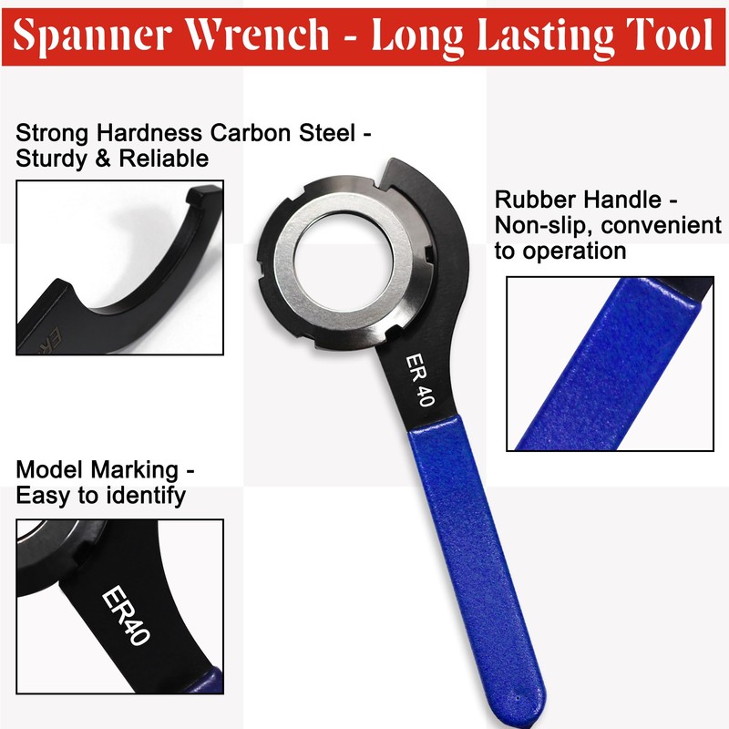 4Pcs Universal Coilover Spanner Wrench Set, Shock Wrench Adjustable Spanners