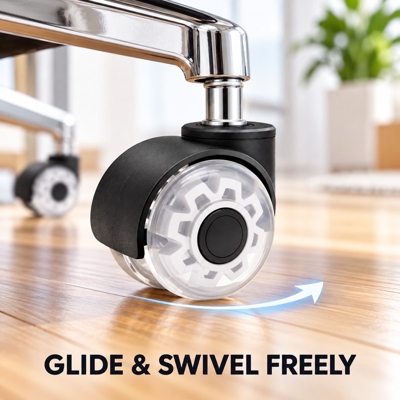 5 Pack 2 Inch Office Chair Caster Wheels, 11mm Stem