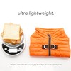 Gooby Puffer Dog Vest - Orange, XS - Ultra Thin