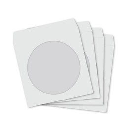 CD Paper Sleeves White with Window and Flap ALL QUANITIES (10)