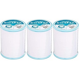 Fujix Col.401 F55-3S Shappes Spun Sewing Thread #60, 700 m, Set of 3, White