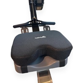 TreadLife Fitness Universal Rowing Machine Seat Cushion | Designed for Concept 2 Rowing Machines, Compatible with All Rowers | Extra Thick 3" Memory Foam with Adjustable Strap Black