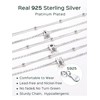 ChicSilver Silver Anklets for Women Waterproof, Sterling Silver Ankle Bracelets