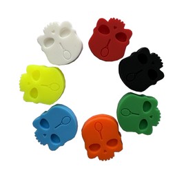 7pcs Cute Skull Tennis Racket Vibration Dampener Soft Silicone Tennis Racquet Shock Absorbing