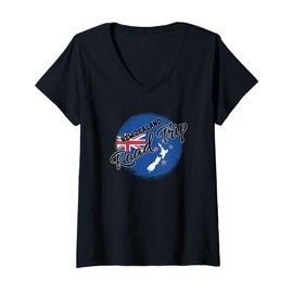 Womens Road Trips Gadgets Travel Souvenirs New Zealand V-Neck T-Shirt