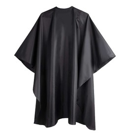 BTtime Hair Apron, Haircut Cape for Easy Hairdressing at Home, Waterproof, Hair Dye Cape for Adults, Foldable, Anti-Static, Haircut, Adjustable, Hairdresser, Professional Hair Styling Tool (Black),