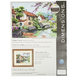 DIMENSIONS 70-35330 Gold: Counted Cross Stitch: Village Canal, Various, One