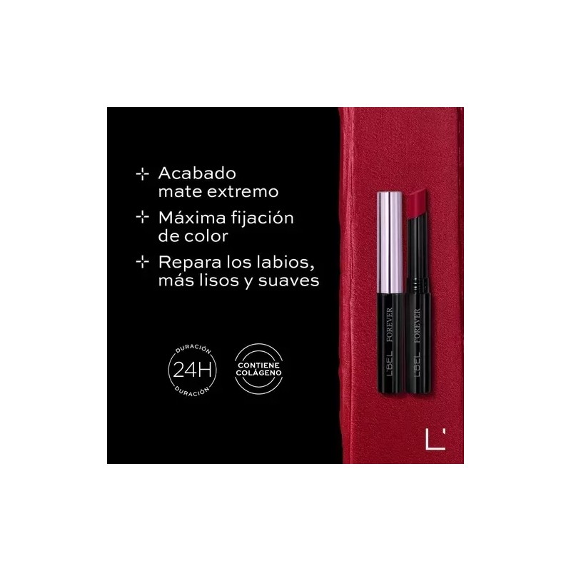 L'Bel Labial Forever Lbel Barra Larga Duracion Mate Con Colageno