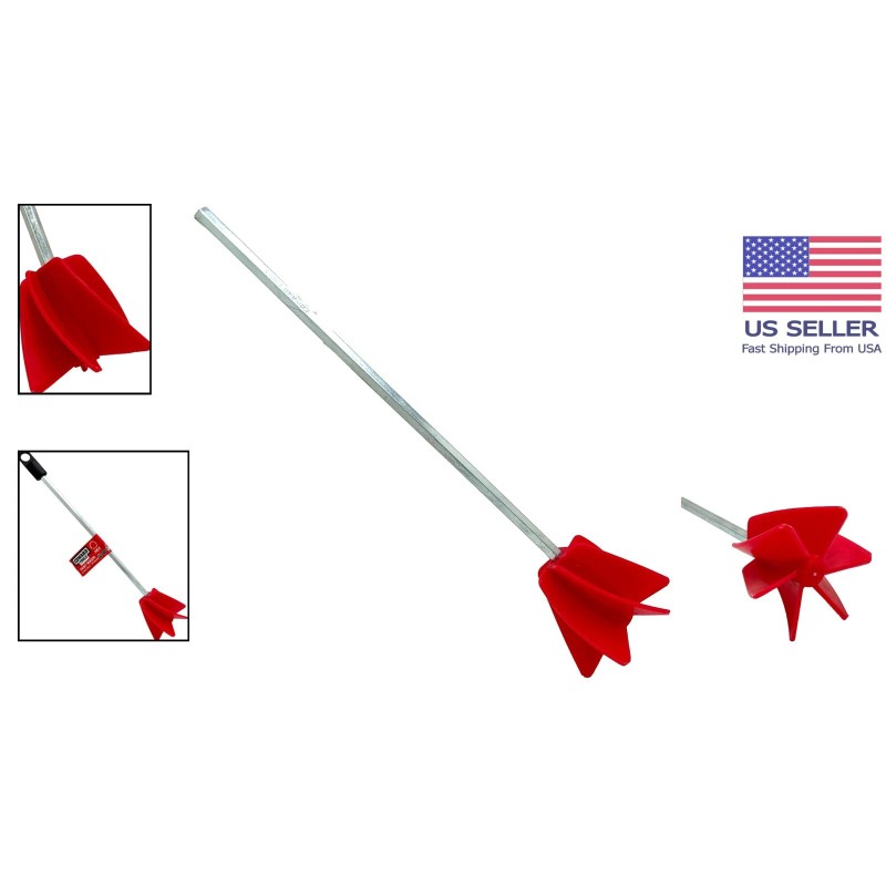 Durable Paint Mixer Drill Attachment - Even Flow Paddle for