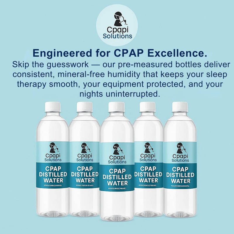 CPAPi Solutions Distilled Water CPAP – 6-Pack Travel Bottles (20