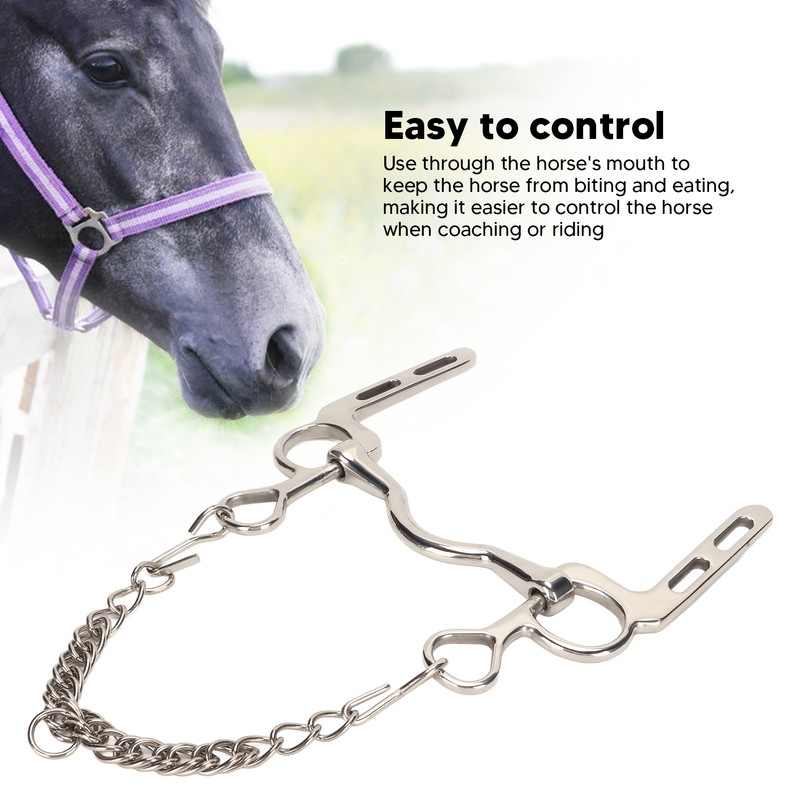 Horse Mouth Bit Stainless Steel Rustproof Easy to Control Horse