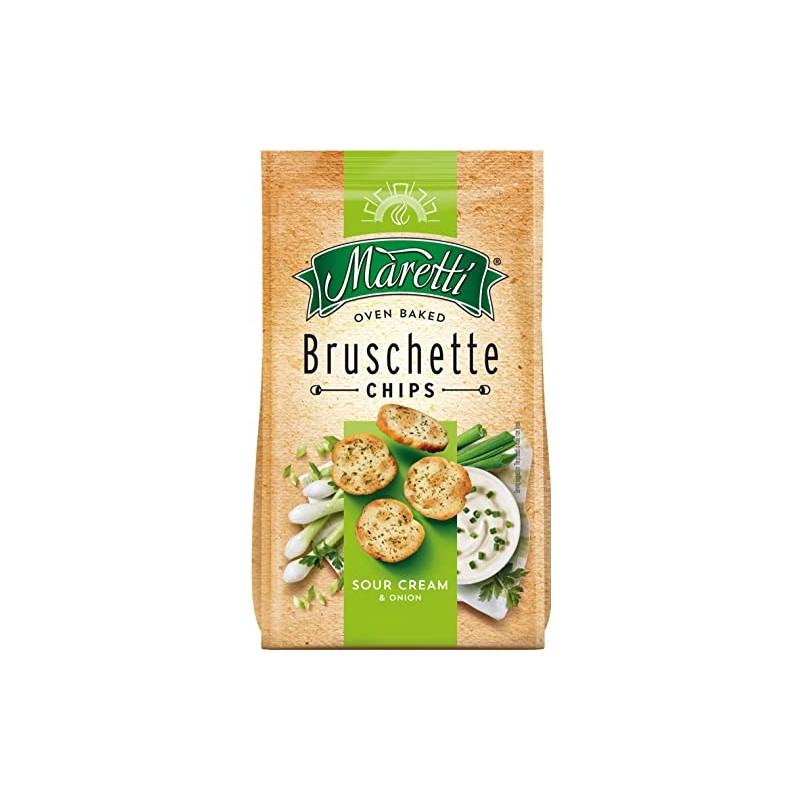 Maretti Bruschette Sour Cream & Onion Oven Baked Bread Snack