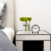 Lafocuse Analogue Alarm Clock, No Ticking, Metal Black 3D Numbers,