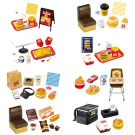 Reement Petit Sample Burger Shop R & M 1 Box, Approx. H 4.5 x W 2.8 x D 2.0 inches (115 x 70 x 50 mm), Made of PVC and ABS