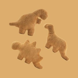 SNOWOLF 12" 26" Plush Dino Nugget Plush Pillow Dinosaur Toy Brown Gift for Kids Children Birthday Christmas:_3 in 1_Big(27inch)