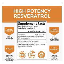 Resveratrol 1800mg Antioxidante Y Antiedad 120caps Americano