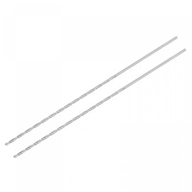 sourcing map HSS(High Speed Steel) Extra Long Twist Drill Bits, 2mm Drill Diameter 160mm Length for Hardened Metal Woodwork Plastic Aluminum Alloy 2 Pcs
