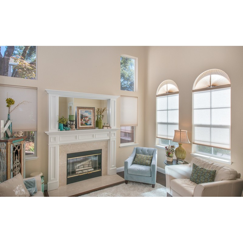 Redi Shade No Tools Original Arch Light Filtering Pleated Fabric