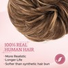 SEGO Larger Human Hair Bun, Real Hair Messy Bun Hairpieces