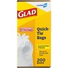 Glad CloroxPro Quick-Tie Tall Kitchen Trash Bags, 13 Gallon, 200