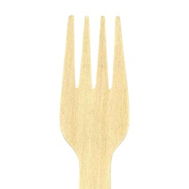 Birchware Disposable Wooden Forks (1000 count), 6.5" Classic Style, 100% Compostable, Biodegradable, Sturdy, Heat Tolerant and Eco-Friendly.