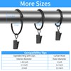 Manysky 36 Pack 1.26 Inch Openable Curtain Rings with Clips,
