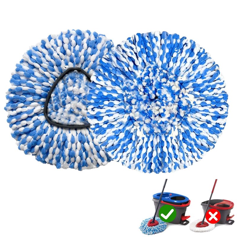 2 Pack Mop Replace Heads Compatible for OCeda, Spin Mop
