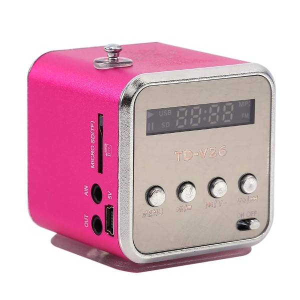 Cuifati Mini Speaker Music Player Portable Light-weight FM Radio Stereo