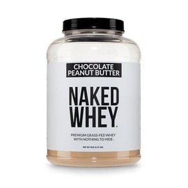 NAKED Whey Chocolate Peanut Butter Grass Fed Whey Protein Powder, No GMO, No Soy, and Gluten Free, Aid Growth and Recovery - 52 Servings