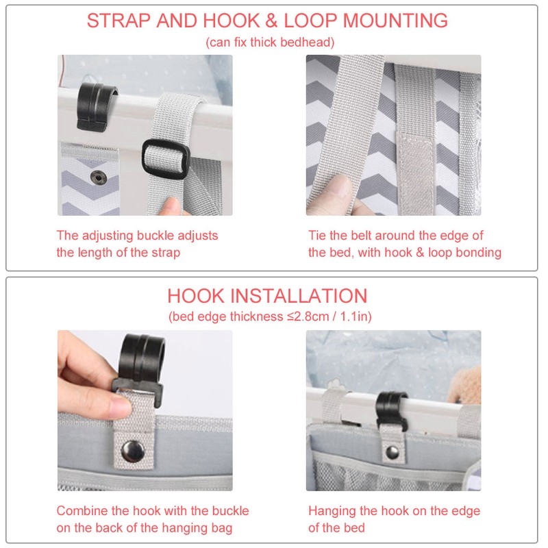 Crib Baby Bed Hanging Bag Infant Diaper Toys Storage Hanging